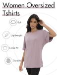 Siimcuzy 4 Pack Oversized Tshirts for Women, Loose Fit Crew Neck Summer Baggy Tops Workout Tees Plus Size T Shirts 1 Black 1 White 1 Dark Pink 1 Khaki X-Large