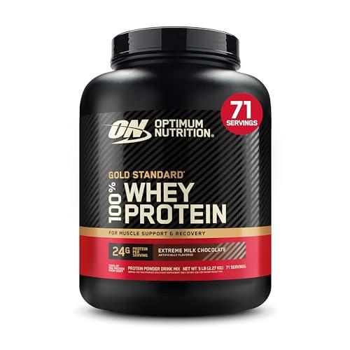 Optimum Nutrition Gold Standard 100% Whey Protein Powder, Extreme Milk Chocolate, 5 Pound (Packaging May Vary)