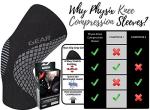 PHYSIX GEAR Knee Support Brace - Premium Recovery & Compression Sleeve for Meniscus Tear, ACL, MCL Running & Arthritis - Best Neoprene Stabilizer Wrap for Crossfit, Squats & Workouts (Single Grey L)