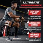 Rymora Calf Compression Sleeves Men Women Shin Splints Running (Pair) (Black) (M)