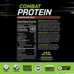 MusclePharm Combat Protein Powder, Chocolate Milk Flavor, Fuels Muscles for Productive Workouts, 5 Protein Sources including Whey Protein Isolate & Egg Albumin, Gluten Free, 4.2 lb, 52 Servings
