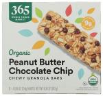 365 by Whole Foods Market, Organic Chocolate Chip Peanut Butter Granola Bar, 8 Count