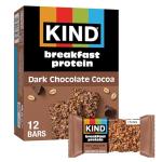 KIND Breakfast Protein Bars, Dark Chocolate Cocoa, Healthy Snacks, Gluten Free, 8g Protein, 6 Count