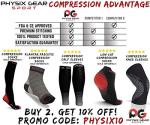 PHYSIX GEAR Knee Support Brace - Premium Recovery & Compression Sleeve for Meniscus Tear, ACL, MCL Running & Arthritis - Best Neoprene Stabilizer Wrap for Crossfit, Squats & Workouts (Single Grey L)