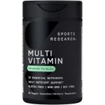 Sports Research® Multivitamin – Advanced Formula - 23 Essential Vitamins & Minerals with CoQ10 & Iodine - Daily Nutrient Support*- Non-GMO Tested & Gluten-Free -60 Veggie Capsules