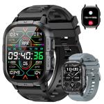 Smart Watch for Men Fitness Tracker: Military Waterproof Make Answer Call Digital Mens Watches Running Step Pedometer Smartwatch Android Phone iPhone Samsung Compatible Sleep SpO2 Heart Rate Monitor