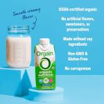 Orgain Organic Nutritional Shake, Vanilla Bean - Meal Replacement, 16g Protein, 20 Vitamins & Minerals, Gluten Free, Soy Free, Kosher, Non-GMO, 11 Ounce, 12 Count (Packaging May Vary)