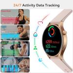 Smart Watch for Women, Answer/Make Call, 1.32'' AMOLED Ultra-Clear Screen Fitness Tracker with Heart Rate/Sleep/SpO2 Monitor, Smartwatch for iPhone/Samsung/Android, 110+ Sport Modes, 3ATM Waterproof