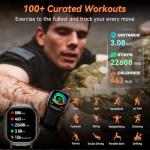 Smart Watch for Men Fitness Tracker: Military Waterproof Make Answer Call Digital Mens Watches Running Step Pedometer Smartwatch Android Phone iPhone Samsung Compatible Sleep SpO2 Heart Rate Monitor