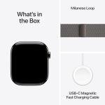 Apple Watch Series 10 [GPS + Cellular 46mm case] Smartwatch with Slate Titanium Case with Slate Milanese Loop - M/L. Fitness Tracker, ECG App, Always-On Retina Display, Carbon Neutral