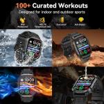 Smart Watch for Men Fitness Tracker: Military Waterproof Make Answer Call Digital Mens Watches Running Step Pedometer Smartwatch Android Phone iPhone Samsung Compatible Sleep SpO2 Heart Rate Monitor