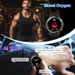 Smart Watch for Men Fitness Tracker: Military Make Answer Call Running Digital Mens Watches Waterproof Smartwatch Android Phone iPhone Samsung Compatible Sleep SpO2 Heart Rate Monitor Step Pedometer