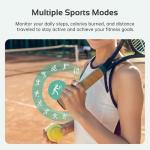 opove O Ring Smart Ring, Fitness Trackers Rings with Sleep/Stress/Heart Rate/Women's Health Monitoring, Comfortable Wearing, Up to 7 Days Using, Fitness Ring for Android & iOS, Silver-Size6