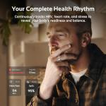 opove O Ring Smart Ring, Fitness Trackers Rings with Sleep/Stress/Heart Rate/Women's Health Monitoring, Comfortable Wearing, Up to 7 Days Using, Fitness Ring for Android & iOS, Silver-Size6