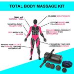 Foam Roller Set - High Density Back Roller, Muscle Roller Stick,2 Foot Fasciitis Ball, Stretching Strap, Massager Ball for Whole Body Physical Therapy & Exercise, Yoga, Back Pain, Leg, Deep Tissue