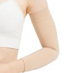 LIKAWEN Compression Lymphedema Arm Sleeves for Women - 20-30 mmHg Compression Arm Sleeves Full Arm Support for Swelling, Pain Relief, Recovery and Circulation Support, Beige, Medium
