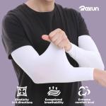ROXUN 4 Pairs Arm Sleeves, Cooling UV Sun Protection Sports Compression for Men/Women Black+Dark Gray+Light Gray+White