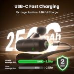 BOB AND BRAD Q2 Mini Massage Gun, Pocket-Sized Deep Tissue Massager Gun, Portable Percussion Muscle Massager Gun, Ultra Small & Quiet Muscle Massage Gun for Muscle Recovery with Carry Case