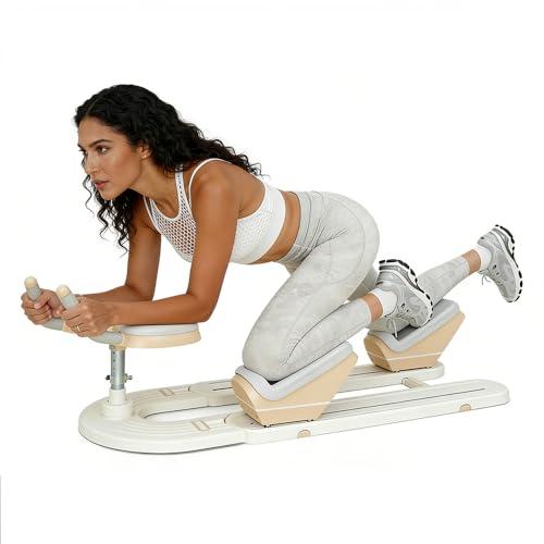 FlexiHome Spine Twist and Stretch Trainer, Adjustable Back Stretcher Machine, Detachable Waist Workout Equipment for Lower Back Pain Relief, Spine Decompression, Leg Stretching & Core Activation