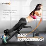 SUCXDZQ Roman Chair Back Extender - Angle & Height Dual Adjustable Hyperextension Bench for Home Gym - Adjustable Back Exercise Machine Fitness Equipment (Black)