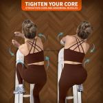 FlexiHome Spine Twist and Stretch Trainer, Adjustable Back Stretcher Machine, Detachable Waist Workout Equipment for Lower Back Pain Relief, Spine Decompression, Leg Stretching & Core Activation