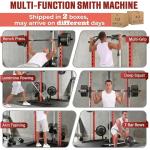 Adjustable Smith Machine with LAT Pull Down