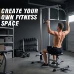 GDLF LAT Pull Down Machine Low Row Cable Fitness Exercise Body Workout Strength Training Bar Machine