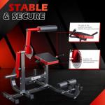 GYHPD Ab/Back Machine, AB Crunch Back Extension Machine with Armrests, Adjustable Core Muscle Strength Training Machine, AB Workout Machine for Upper Body Workout, Home Gym Equipment