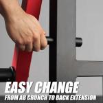 GMWD AB/Back Machine, AB Crunch Back Extension Machine, AB Workout Machine, Core Machine Upper Body Strength Training Home Gym Equipment