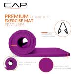 CAP Barbell 1/2" Thick Yoga Mat with Strap