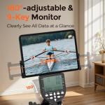 YOSUDA Water Rowing Machines with Bluetooth-Water Rowers 350LBS Weight Capacity for Home Use with Smooth Aluminum Dual Slide Rail & Rowing-Dedicated Monitor