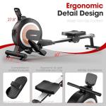 Rowing Machine,WENOKER Magnetic Rower Machine for Home,350 LB Weight Capacity, Bluetooth, App Supported Smooth Quiet with LCD Monitor Tablet Holder & Comfortable Seat Cushion, Compact and Saves Space