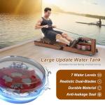 Water Rowing Machine for Home Use- Rower Machine 400LBS Weight Capacity with Dedicated Monitor & Comfortable Seat, Bluetooth APP (Upgrade rowering Machine)