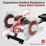 Rowing Machine,WENOKER Magnetic Rower Machine for Home,350 LB Weight Capacity, Bluetooth, App Supported Smooth Quiet with LCD Monitor Tablet Holder & Comfortable Seat Cushion, Compact and Saves Space