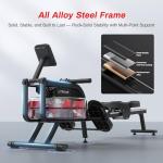 UTRYUP Water Rowing Machines for Home, Water Rower Machine with Bluetooth, App Supported, 15L Large Capacity and 12 Blades Enhance Resistance, Easy Assembly Equipped with Electric Water Pump