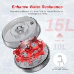 UTRYUP Water Rowing Machines for Home, Water Rower Machine with Bluetooth, App Supported, 15L Large Capacity and 12 Blades Enhance Resistance, Easy Assembly Equipped with Electric Water Pump