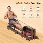 Water Rowing Machine for Home Use- Rower Machine 400LBS Weight Capacity with Dedicated Monitor & Comfortable Seat, Bluetooth APP (Upgrade rowering Machine)