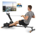 2026update Magnetic Rowing Machines for Home,Rower Machine with 16 Levels,Powerful Silent Magnetic Resistance,350lbs Weight Capacity,LCD Monitor,Silent Rail System,Row Machine for Home Gym Exercise