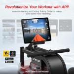 UTRYUP Water Rowing Machines for Home, Water Rower Machine with Bluetooth, App Supported, 15L Large Capacity and 12 Blades Enhance Resistance, Easy Assembly Equipped with Electric Water Pump