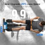 2026update Magnetic Rowing Machines for Home,Rower Machine with 16 Levels,Powerful Silent Magnetic Resistance,350lbs Weight Capacity,LCD Monitor,Silent Rail System,Row Machine for Home Gym Exercise