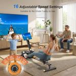 2026update Magnetic Rowing Machines for Home,Rower Machine with 16 Levels,Powerful Silent Magnetic Resistance,350lbs Weight Capacity,LCD Monitor,Silent Rail System,Row Machine for Home Gym Exercise
