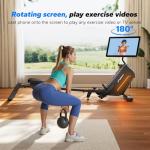 MERACH Rowing Machines for Home, Powerful Electromagnetic Row Machine with 51.2" Extended Rail, 16-Level Handle