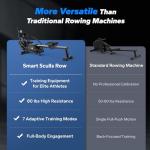 MERACH Sculls Rowing Machines for Home, Magnetic Rowing Machine with 16-Level, Simulate Real Row, Ultra-Quiet Rower, MERACH App and 1000+ Champion Coaching Course & Games