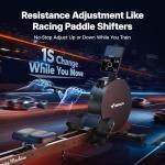 MERACH Pro-Grade Rowing Machines for Home, Smart Magnetic Rowing Machine with Self-Generation, Double Resistance and 400 LBS MAX Load, Wooden Tracks for Silent Sliding, MERACH App 1000+ Course & Games