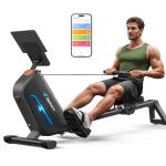 MERACH Rowing Machines for Home, Powerful Electromagnetic Row Machine with 51.2" Extended Rail