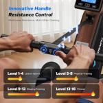 MERACH Rowing Machines for Home, Powerful Electromagnetic Row Machine with 51.2" Extended Rail