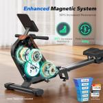MERACH Rowing Machines for Home, Powerful Electromagnetic Row Machine with 51.2" Extended Rail