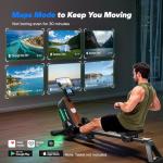 MERACH Rowing Machines for Home, Powerful Electromagnetic Row Machine with 51.2" Extended Rail