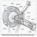 Rowing Machine for Home, Magnetic Rower Machine, 350 LB Weight Capacity, 16-Level Silent Resistance Row Machine for Gym Exercise Full-Body Workout Compact Rower with LCD Monitor Tablet Holder