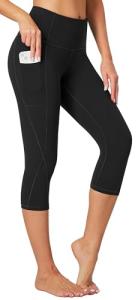 High Waisted Capri Leggings with Pockets